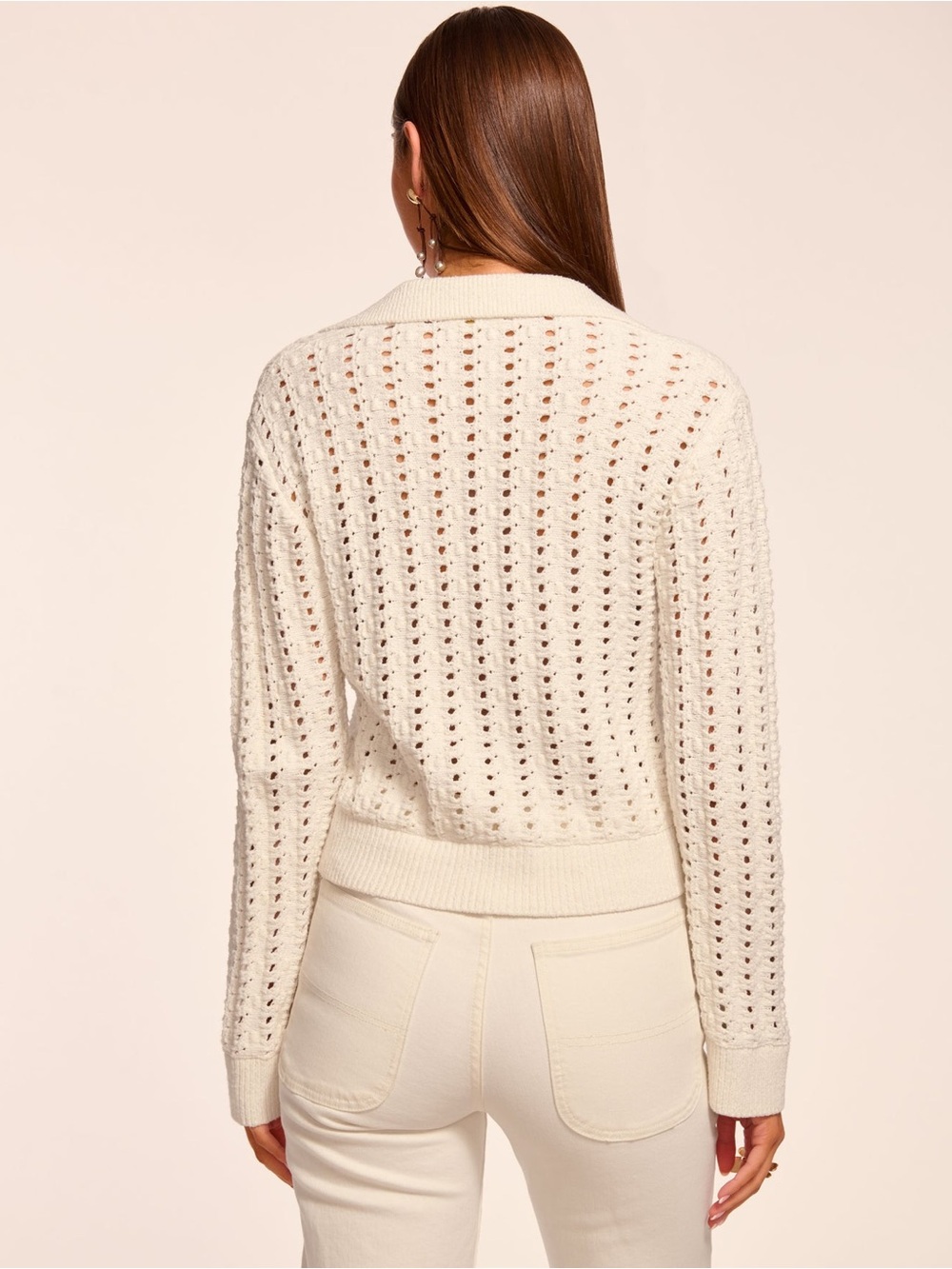Ramy Brook Ivory Nadia Bauble Knit Cardigan - Picture 3 of 11